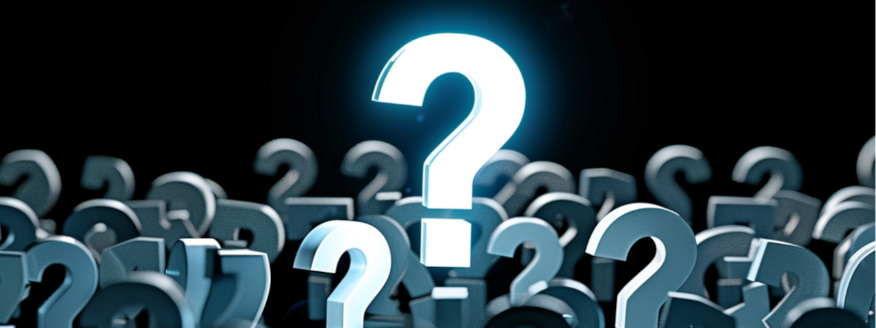 bunch question marks are pile silver letters cropped